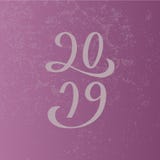 Vector иллюстрация 2019 для плаката оформления, логотипа, рогульки, знамени, поздравительной открытки или открытки бесплатная иллюстрация Vector иллюстрация 2019 для плаката оформления, логотипа, рогульки, знамени, поздравительной открытки или открытки бесплатная иллюстрация