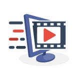 Vector иллюстрация значка с цифровыми концепциями средств массовой информации о данных по кино, кино течь обслуживания иллюстрация штока Vector иллюстрация значка с цифровыми концепциями средств массовой информации о данных по кино, кино течь обслуживания иллюстрация штока