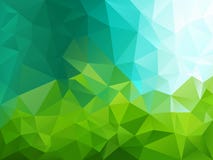 Vector скачками предпосылка полигона с триангулярной картиной в зеленых и голубых цветах - небо и трава иллюстрация вектора Vector скачками предпосылка полигона с триангулярной картиной в зеленых и голубых цветах - небо и трава иллюстрация вектора