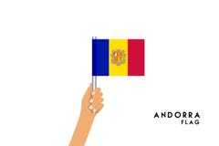 Vectorbeeldverhaalillustratie van de menselijke vlag van Andorra van de handengreep vector illustratie Vectorbeeldverhaalillustratie van de menselijke vlag van Andorra van de handengreep vector illustratie