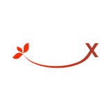 Vectorbrief x met lager eind x die en aan het eind zijn er bladeren uitbreiden zich royalty-vrije illustratie Vectorbrief x met lager eind x die en aan het eind zijn er bladeren uitbreiden zich royalty-vrije illustratie