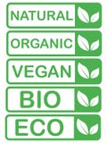 Vectoreco, de organische, biomalplaatjes van embleemkaarten Met de hand geschreven gezond eet geplaatste pictogrammen Veganist, n royalty-vrije illustratie Vectoreco, de organische, biomalplaatjes van embleemkaarten Met de hand geschreven gezond eet geplaatste pictogrammen Veganist, n royalty-vrije illustratie