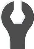Vectorembleemmoersleutel op een witte achtergrond royalty-vrije illustratie Vectorembleemmoersleutel op een witte achtergrond royalty-vrije illustratie
