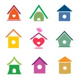 Vectorgroep vogelhuizen vector illustratie Vectorgroep vogelhuizen vector illustratie