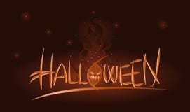 Vectorhalloween-illustratie van pompoen in vlammen royalty-vrije illustratie Vectorhalloween-illustratie van pompoen in vlammen royalty-vrije illustratie
