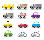 Vectorillustratie naast model vele auto stock illustratie Vectorillustratie naast model vele auto stock illustratie