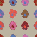 Vectorillustratie van bloemen naadloos patroon Viooltjebloem royalty-vrije illustratie Vectorillustratie van bloemen naadloos patroon Viooltjebloem royalty-vrije illustratie