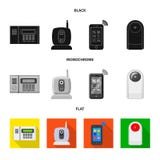 Vectorillustratie van bureau en huispictogram Inzameling van bureau en systeemvoorraad vectorillustratie stock illustratie Vectorillustratie van bureau en huispictogram Inzameling van bureau en systeemvoorraad vectorillustratie stock illustratie