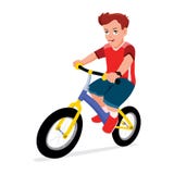 Vectorillustratie van de jongens de Berijdende Fiets Kinderen die Fiets spelen royalty-vrije illustratie Vectorillustratie van de jongens de Berijdende Fiets Kinderen die Fiets spelen royalty-vrije illustratie