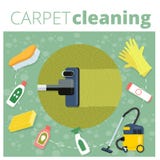 Vectorillustratie van de tapijt de schoonmakende dienst Bedrijfsconcept DE vector illustratie Vectorillustratie van de tapijt de schoonmakende dienst Bedrijfsconcept DE vector illustratie