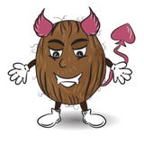 Vectorillustratie van Kokosnoot zoals een Kwaad Royalty-vrije Stock Afbeelding Vectorillustratie van Kokosnoot zoals een Kwaad Royalty-vrije Stock Afbeelding