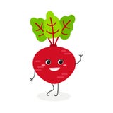 Vectorillustratie van mooie die beeldverhaalbiet op witte achtergrond wordt geïsoleerd stock illustratie Vectorillustratie van mooie die beeldverhaalbiet op witte achtergrond wordt geïsoleerd stock illustratie