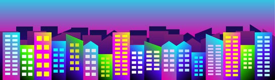 Vectorillustratie van nachtcityscape vector illustratie Vectorillustratie van nachtcityscape vector illustratie