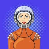 Vectorillustratie van pop-art mooie jonge vrouw vector illustratie Vectorillustratie van pop-art mooie jonge vrouw vector illustratie