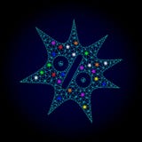 Vectorkarkas Mesh Discount Boom met Glansvlekken voor Chistmas stock illustratie Vectorkarkas Mesh Discount Boom met Glansvlekken voor Chistmas stock illustratie