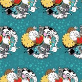 Vectorpatroon met panda en koekje royalty-vrije illustratie Vectorpatroon met panda en koekje royalty-vrije illustratie