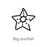 vectorpictogram van de overzichts het grote zeester r Editable vectorslag royalty-vrije illustratie vectorpictogram van de overzichts het grote zeester r Editable vectorslag royalty-vrije illustratie