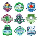 Vectorpictogrammen voor het team van de de voetballiga van de voetbalclub Royalty-vrije Stock Fotografie Vectorpictogrammen voor het team van de de voetballiga van de voetbalclub Royalty-vrije Stock Fotografie