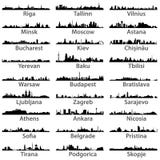 Vectorreeks ceast Europese steden stock illustratie Vectorreeks ceast Europese steden stock illustratie