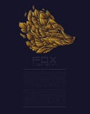 Vectorvos of Wolf Design Icon Logo Luxury-Goud Van de bedrijfs presentatie Template Stock Fotografie Vectorvos of Wolf Design Icon Logo Luxury-Goud Van de bedrijfs presentatie Template Stock Fotografie