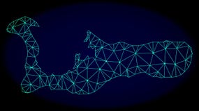 Veelhoekig Netwerk Mesh Vector Abstract Map van Grand Cayman-Eiland vector illustratie Veelhoekig Netwerk Mesh Vector Abstract Map van Grand Cayman-Eiland vector illustratie