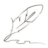 Veer Quill Silhouette Icon - Illustratie Royalty-vrije Stock Afbeelding Veer Quill Silhouette Icon - Illustratie Royalty-vrije Stock Afbeelding