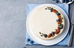Vegan, raw carrot cake. Healthy food. Grey stone background. Top view. Copy space. Stock Image Vegan, raw carrot cake. Healthy food. Grey stone background. Top view. Copy space. Stock Image