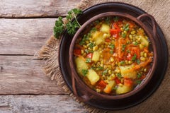 Vegetable Soup With Mungbeen Top View Horizontal Royalty Free Stock Photos Vegetable Soup With Mungbeen Top View Horizontal Royalty Free Stock Photos