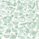 Vegetables diet food background. Vector raw vegetable foods for healthy seamless pattern