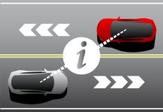 Vehicle to vehicle communication. royalty free illustration Vehicle to vehicle communication. royalty free illustration