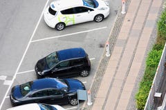 Veicolo con un motore elettrico Automobile di Eco immagine stock Veicolo con un motore elettrico Automobile di Eco immagine stock