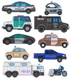 Veicolo di politica di vettore del volante della polizia e motocicletta o motociclo dell'insieme dell'illustrazione del poliziott illustrazione vettoriale Veicolo di politica di vettore del volante della polizia e motocicletta o motociclo dell'insieme dell'illustrazione del poliziott illustrazione vettoriale