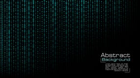 Vektor, der blaues binär Code auf schwarzem Hintergrund strömt vektor abbildung Vektor, der blaues binär Code auf schwarzem Hintergrund strömt vektor abbildung