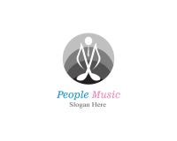vektor för mall för musikfolklogo stock illustrationer vektor för mall för musikfolklogo stock illustrationer