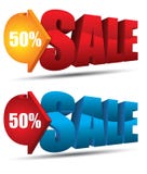 Vektor för Sale text 3d stock illustrationer Vektor för Sale text 3d stock illustrationer