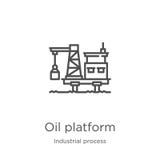 vektor för symbol för oljaplattform från samling för industriell process Tunn linje illustration för vektor för symbol för översi stock illustrationer vektor för symbol för oljaplattform från samling för industriell process Tunn linje illustration för vektor för symbol för översi stock illustrationer