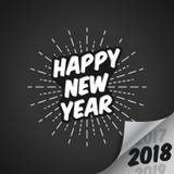 Vektor-Illustration von guten Rutsch ins Neue Jahr 2018 mit dem Verschwinden 2017 und 2019 mit hellem Hintergrund - lizenzfreie abbildung Vektor-Illustration von guten Rutsch ins Neue Jahr 2018 mit dem Verschwinden 2017 und 2019 mit hellem Hintergrund - lizenzfreie abbildung