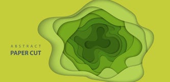 Vektorhintergrund mit hellgrünen Farbpapier-Schnittformen stock abbildung Vektorhintergrund mit hellgrünen Farbpapier-Schnittformen stock abbildung