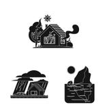 Vektorillustration av den naturlig och katastrofsymbolen Uppsättning av den naturlig och för riskmaterielvektor illustrationen stock illustrationer Vektorillustration av den naturlig och katastrofsymbolen Uppsättning av den naturlig och för riskmaterielvektor illustrationen stock illustrationer