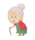 Vektorillustration av det ilskna teckenet f?r gammal kvinna Rolig vresig farmor H?g chibikvinna royaltyfri illustrationer Vektorillustration av det ilskna teckenet f?r gammal kvinna Rolig vresig farmor H?g chibikvinna royaltyfri illustrationer