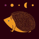 Vektorillustration des nette Hand gezeichneten Igelen stock abbildung Vektorillustration des nette Hand gezeichneten Igelen stock abbildung