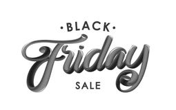 Vektorillustration: Handskriven glansig calligraphic bokstäver 3D av Black Friday Sale på vit bakgrund vektor illustrationer Vektorillustration: Handskriven glansig calligraphic bokstäver 3D av Black Friday Sale på vit bakgrund vektor illustrationer