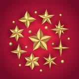 Vektorsatz realistisches Gold 3D spielt auf Hintergrund der frohen Weihnachten die Hauptrolle stock abbildung Vektorsatz realistisches Gold 3D spielt auf Hintergrund der frohen Weihnachten die Hauptrolle stock abbildung