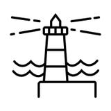 Vektorsymbolsfyr royaltyfri illustrationer Vektorsymbolsfyr royaltyfri illustrationer