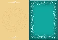 Vektoruppsättning - beiga- och gräsplanbakgrunder med musikanmärkningar stock illustrationer Vektoruppsättning - beiga- och gräsplanbakgrunder med musikanmärkningar stock illustrationer