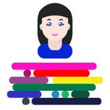 Vektorwinterart auf Lager des weiblichen Auftrittes Gesicht der jungen Frau lizenzfreie abbildung Vektorwinterart auf Lager des weiblichen Auftrittes Gesicht der jungen Frau lizenzfreie abbildung