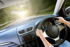Velocidade do movimento dentro do carro imagem de stock Velocidade do movimento dentro do carro imagem de stock