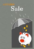 Venda do outono, brilhante, vetor, ilustração, cartão, cartão, postal, m ilustração royalty free Venda do outono, brilhante, vetor, ilustração, cartão, cartão, postal, m ilustração royalty free