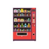 Vending machine product items set. Vector illustration in flat style vector illustration Vending machine product items set. Vector illustration in flat style vector illustration