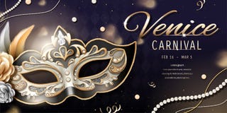 Venedig-Karnevalsfahne stock abbildung Venedig-Karnevalsfahne stock abbildung